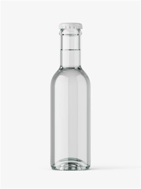 Clear glass bottle mockup - Smarty Mockups