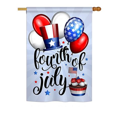 Happy 4th of July House Flag & more garden flags at FlagsForYou.com