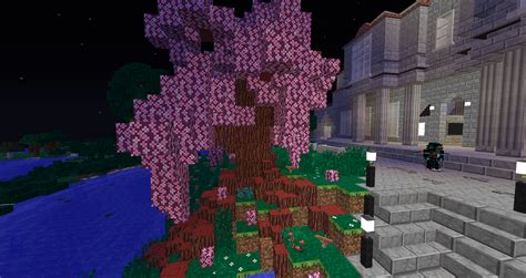 Cherry blossom tree with Microblocks : Minecraft