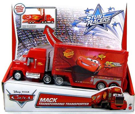 Disney Pixar Cars Stunt Racers Mack Transforming Transporter Plastic ...