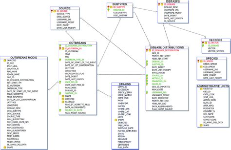 Database structure and table relationship. The DMD database contains a ...