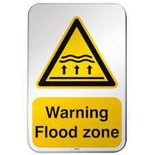 Brady Part: 311463 | ISO Safety Sign - Warning; Flood zone | www.brady.eu