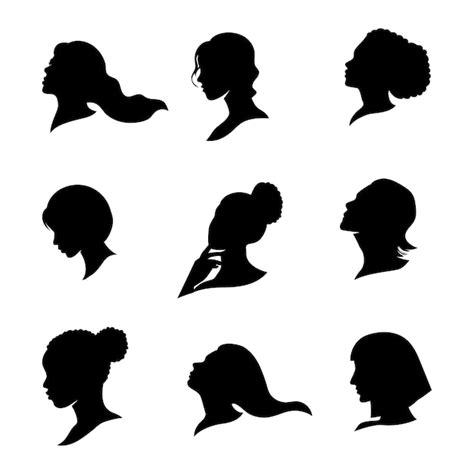 Girl Profile Silhouette Clip Art