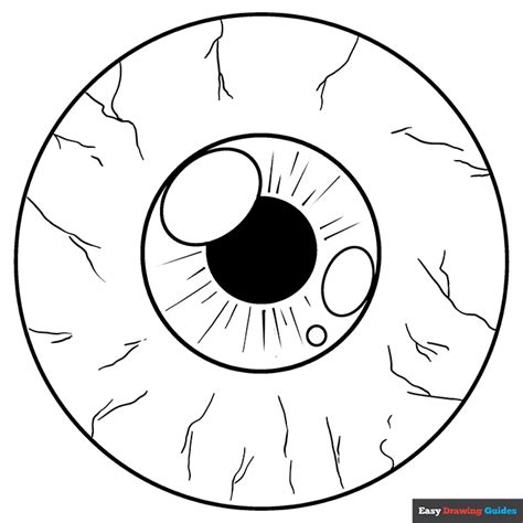 Eyeball Coloring Page | Easy Drawing Guides