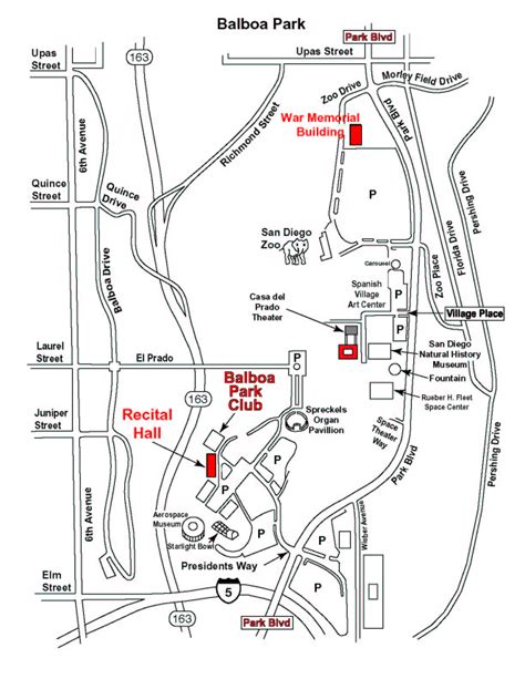 Map of Balboa Park