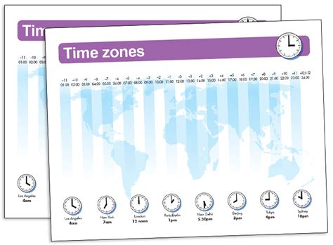 Printable World Time Zone Map - Map Of Rose Bowl