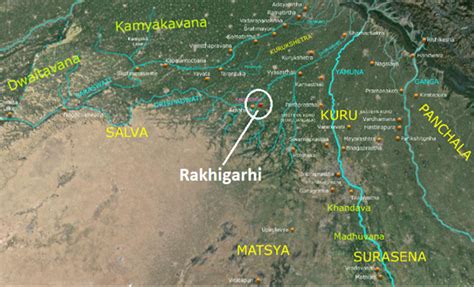 Rakhigarhi wider map - myIndiamyGlory