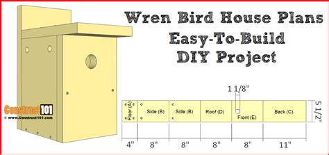 Wren Bird House Plans - Easy DIY Project - Construct101