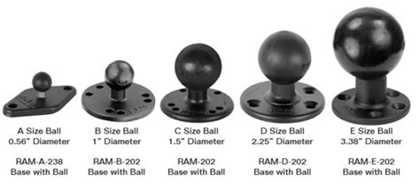 RAM ball sizes | Smart Mounts NZ