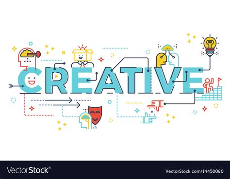 Creative word lettering typography design Vector Image