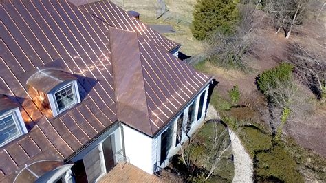 Copper Standing Seam Metal Roof Installation - Century Slate Co. - NC