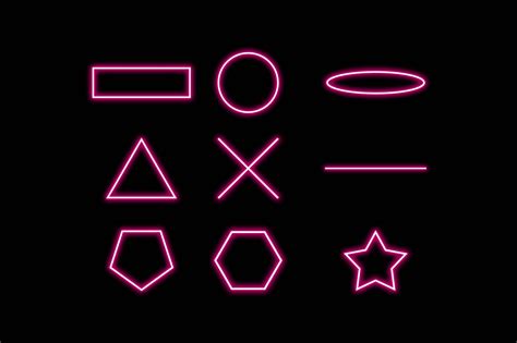 Free Download 9 Neon Shape PNG & JPG