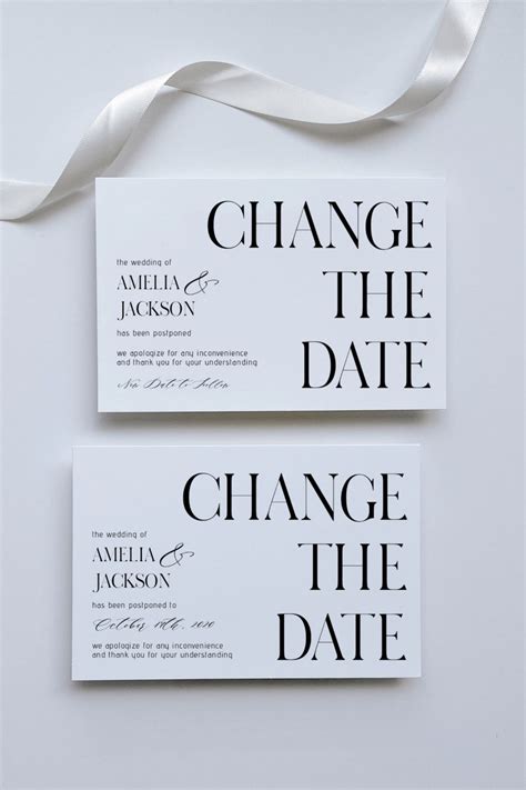 Modern Change the Date Template Printable Change the Date - Etsy