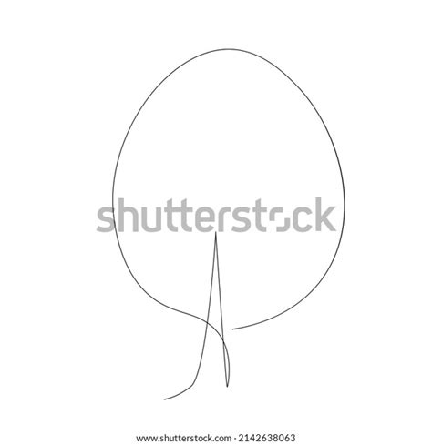 Tree Silhouette Line Drawing Vector Illustration Stock Vector (Royalty ...