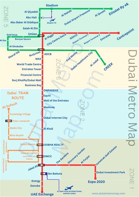 Dubai Metro Map 2024 | Stations, Route & Timings