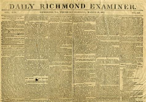 Newspapers in Virginia during the Civil War, Confederate - Encyclopedia ...