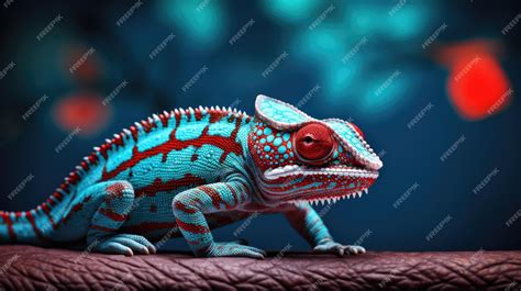 Premium AI Image | Amazing red color of Panther Chameleon Ambilobe ...