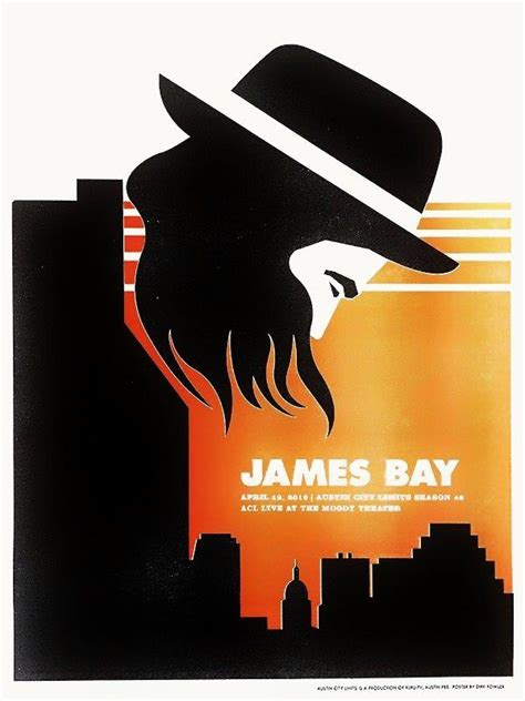 Poster art for James Bay | Concert poster art, James bay, Poster art