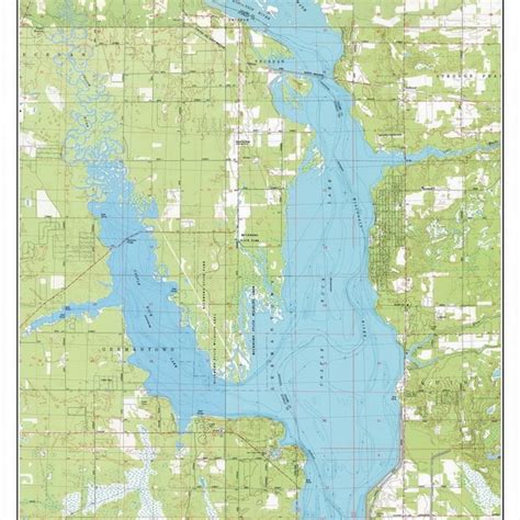 Castle Rock Lake Map Wisconsin - Etsy