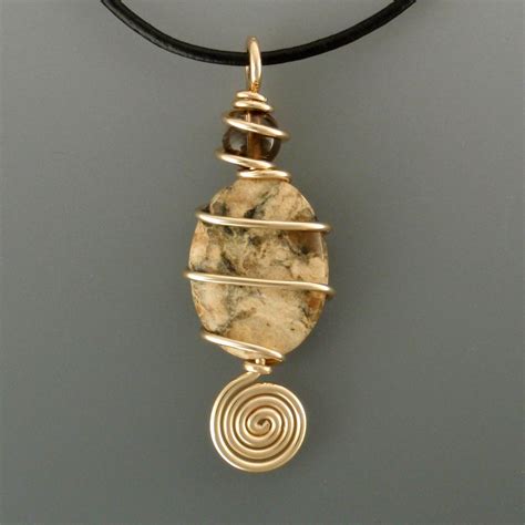 Feldspar Gold Pendant - BJChristian Designs Jewelry - Beauty For Your Soul