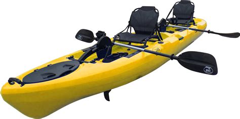 BKC PK14 14' Tandem Sit On Top Pedal Drive Kayak W/ Rudder System + Pa ...