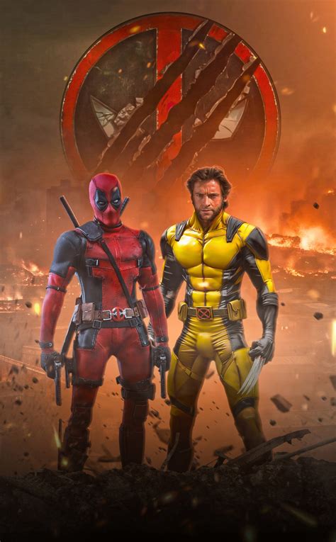 Download wallpaper 950x1534 deadpool and wolverine, team up for new ...