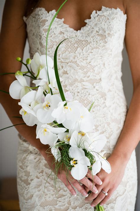 Simple White Orchid Bouquet