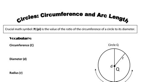 Geometry: Chapter 5-7 Circles: Circumference and Arc Length