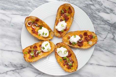 Loaded Potato Skins With Cheese and Bacon Recipe