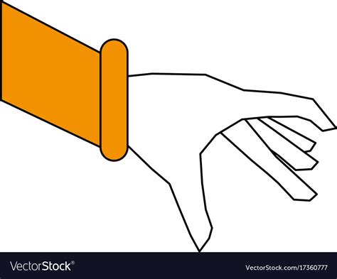 Open hand in pick position icon image Royalty Free Vector