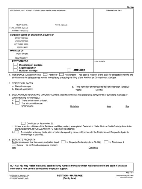 Divorce Form Fl 100 - Fill Online, Printable, Fillable, Blank | PDFfiller