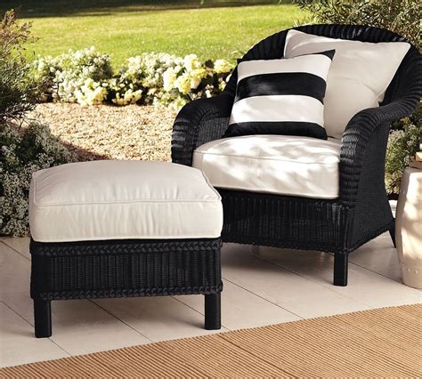 black wicker armchair | Wicker patio furniture