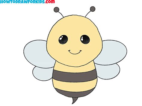 How To Draw A Cute Bee In 2020 Drawing For Kids Cute Bee Bees For Kids ...