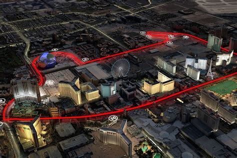 Famous Food 869lp8: Las Vegas F1 Track Layout Map