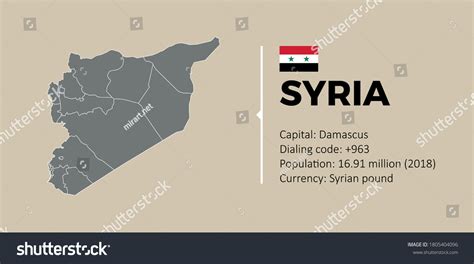 Syrian Map Flag High Resolution Stock Vector (Royalty Free) 1805404096 ...