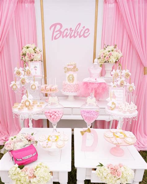 Kara's Party Ideas Pink Glam Barbie Birthday Party | Kara's Party Ideas