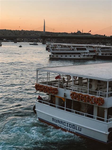 Ferry in Sea on Sunset · Free Stock Photo