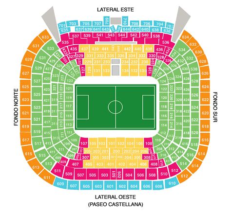 Santiago Bernabéu Stadium Seating Plan - Seating plans of Sport arenas ...