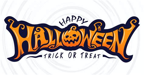 Happy Halloween Trick or Treat Text Banner 1268264 Vector Art at Vecteezy