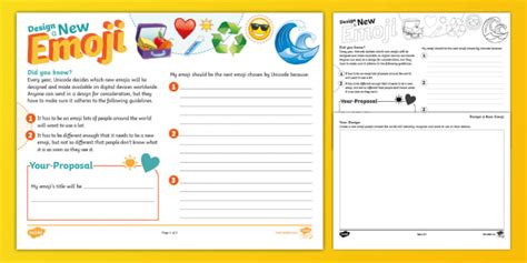 😊 Design a New Emoji Activity (Teacher-Made)