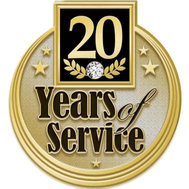 Years Of Service Pins | 20 Years Service Pin