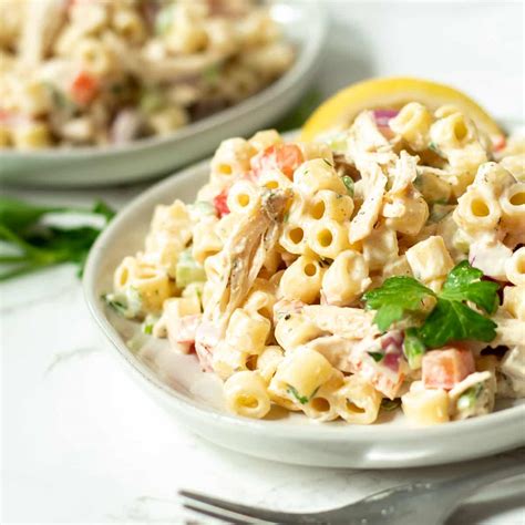 Chicken Macaroni Salad Recipe - Creamy and Flavorful! - Chenée Today