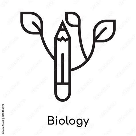 Biology icon vector sign and symbol isolated on white background ...