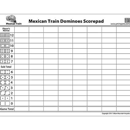 chicken foot dominoes score sheet