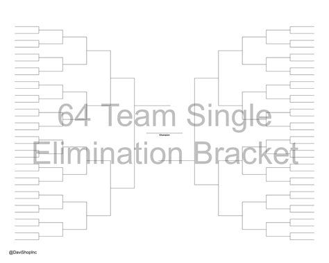 64-team Single Elimination Playoff Brackets - Etsy