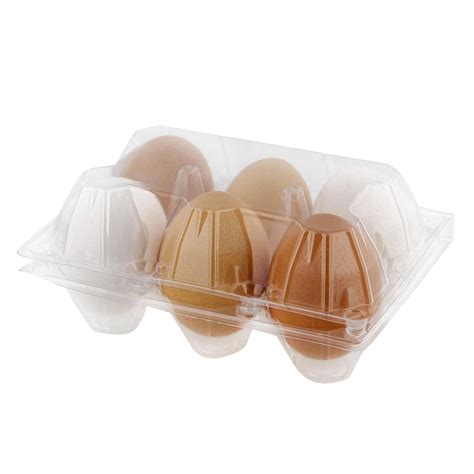 Rural365 Plastic Egg Carton for 6 Eggs 12ct Reusable Chicken Egg Holder ...