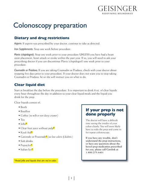 Colonoscopy Prep Diet