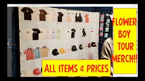 FLOWER BOY TOUR MERCH! ALL PIECES AND PRICES, DETAILS AND MORE!! - YouTube