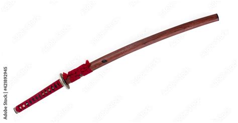 Japanese samurai sword katana isolated on white background. Stock Photo ...