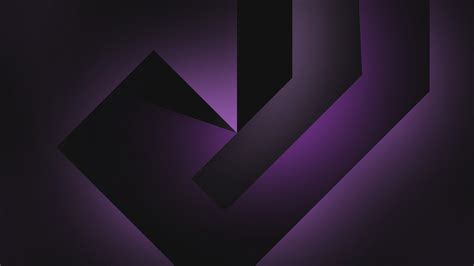 Violet, Dark background, Black, 4K, 4K, Shapes, Geometric, HD, Purple ...